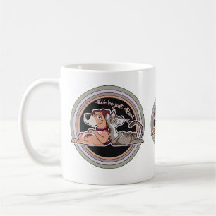 Beziehung zwischen Hunde und Katzen Kaffeetasse