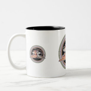 Beziehung zwischen Hunde und Katzen Zweifarbige Tasse