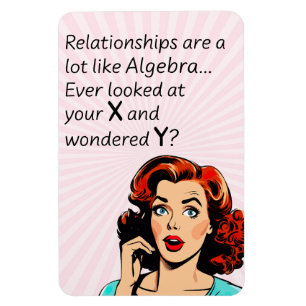 Beziehungen sind wie Algebra Lustiger Spruch Magnet