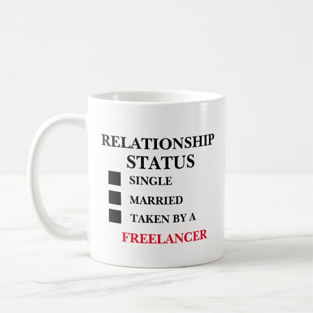 Beziehungsstatus Freelancer Kaffeetasse (Links)