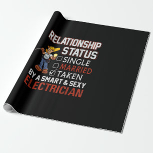 Beziehungsstatus - von einem Elektriker genommen Geschenkpapier