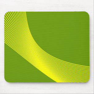 Bézier Curves - Gelb auf Gras Green 669900 Mousepad