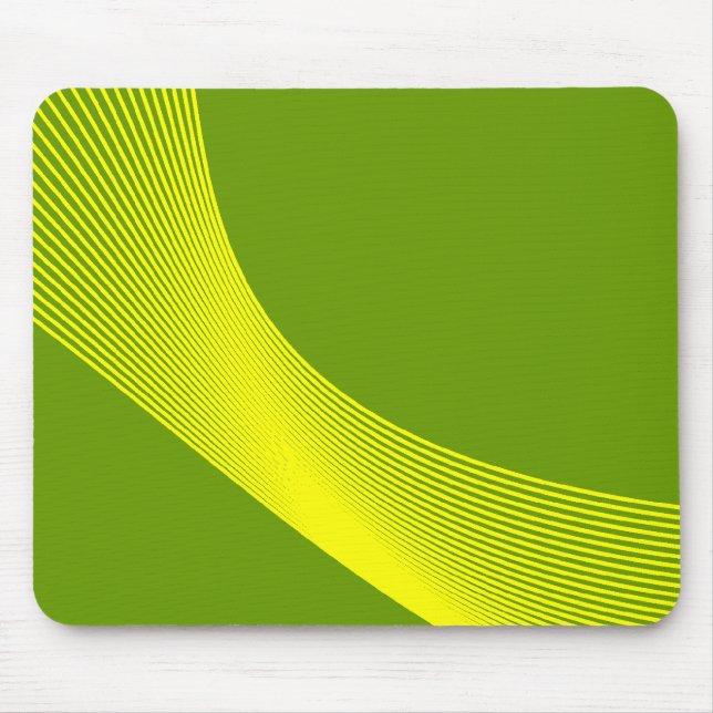 Bézier Curves - Gelb auf Gras Green 669900 Mousepad (Vorne)