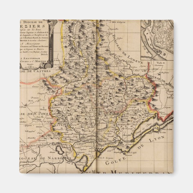 Beziers France Magnet (Vorne)