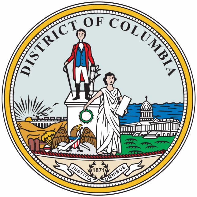 Bezirk Columbia Siegel Freistehende Fotoskulptur (Vorne)