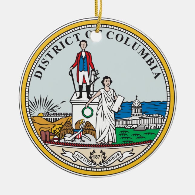Bezirk Columbia Siegel Keramikornament (Vorne)