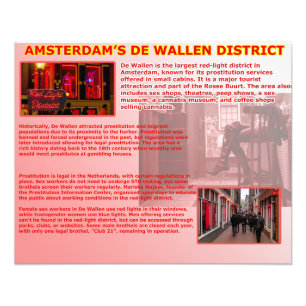 Bezirk De Wallen in Amsterdam Fotodruck