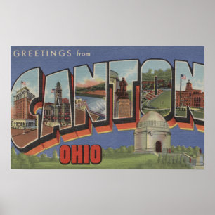 Bezirk, OhioLarge Buchstabe ScenesCanton, OH- Poster