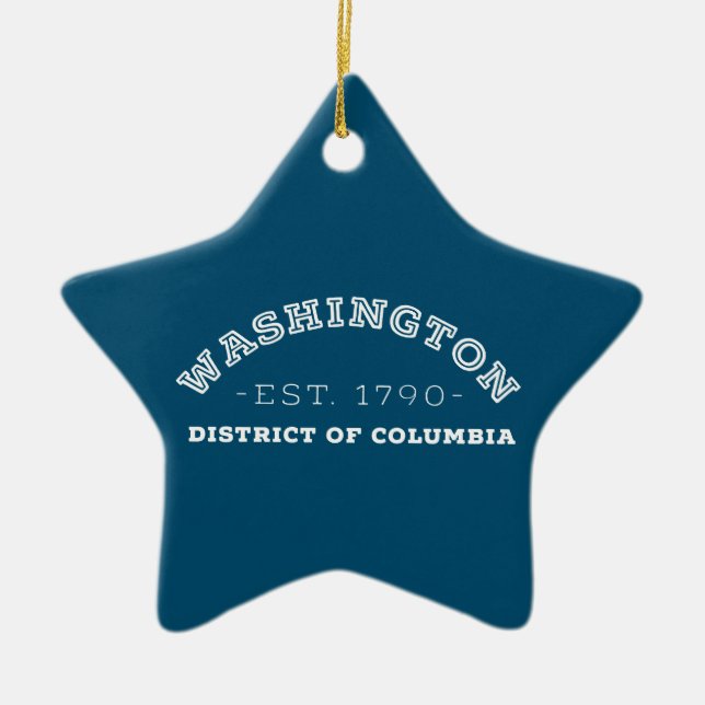 Bezirk Washington, Columbia Keramik Ornament (Vorne)