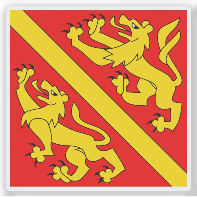 Bezirksflagge Fraubrunnen, Schweiz Aufkleber (Vorderseite)