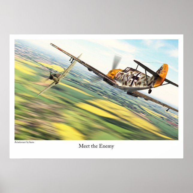Bf109E ポ ス タ Poster (Vorne)