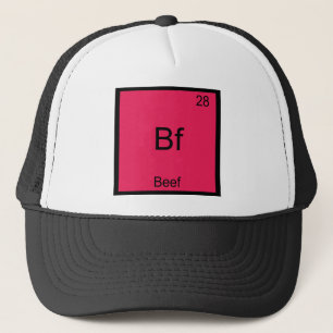 Bf - Beef Lustiges Element Chemie Symbol T-Shirt Truckerkappe