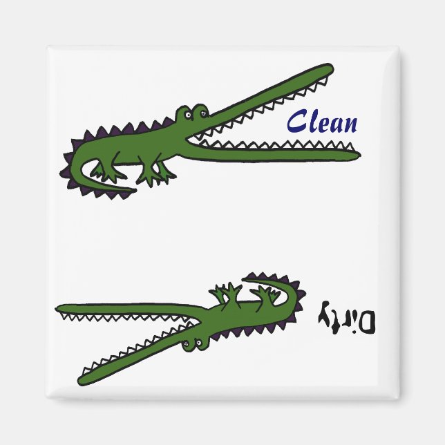 BF - Geschirrspülmaschine für Krokodile Magnet (Vorne)