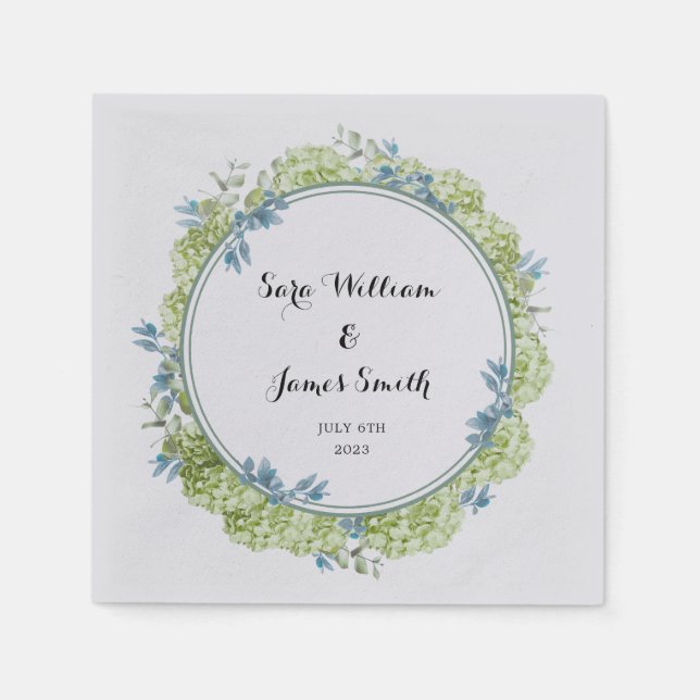 BFB Flora Hochzeitseinladung personalisieren Serviette (Vorderseite)