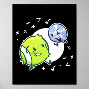 Bfdi Tennis Ball und Golf Ball Duo Matte Poster