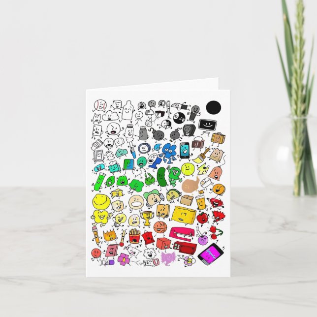 BFDI - Unbelebte Insanität Alle Zeichen _1 Karte (Vorderseite)