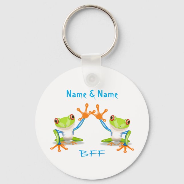 BFF Best Friends Forever Frogs Keychain Schlüsselanhänger (Vorderseite)