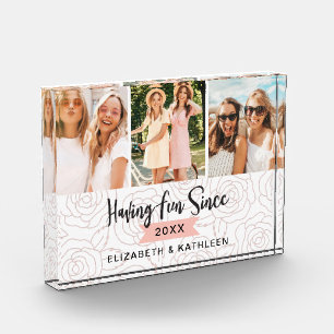 BFF Best Friends Script Photo Collage Bloc