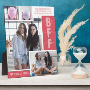 BFF Beste Freunde Moderne Fotocollage-Plakette Fotoplatte