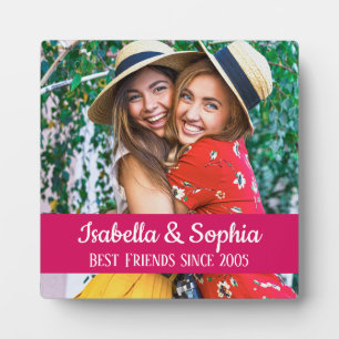 BFF beste Freunde trendige moderne benutzerdefinie Fotoplatte