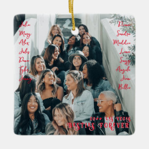 BFF Besties Forever Mädchen Reise Name Foto Weihna Keramikornament