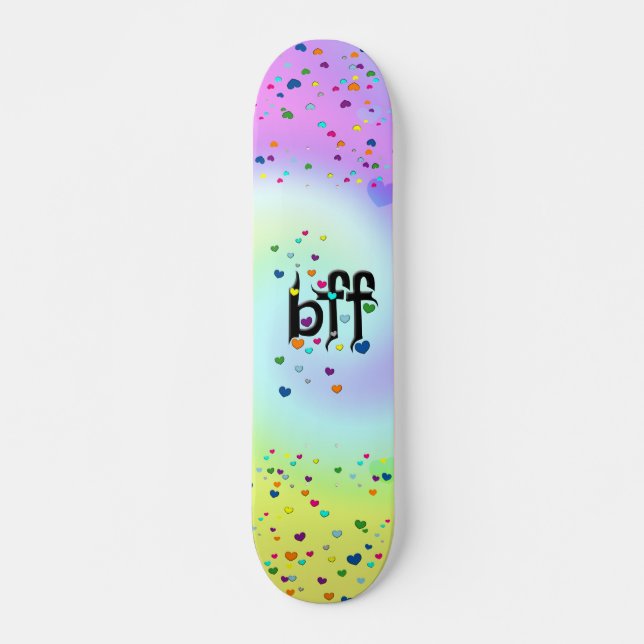 bff ~ coeurs skateboard pont (Devant)