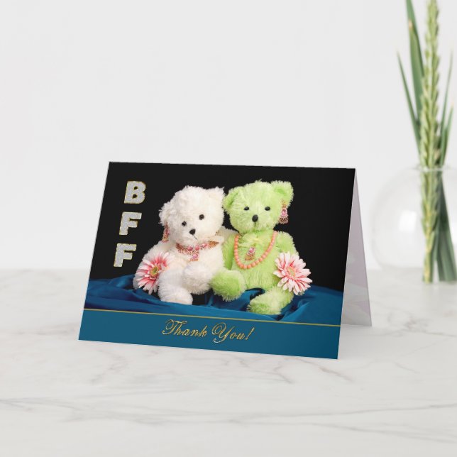 BFF - DE MEILLEURS AMIS CARTE DE REMERCIEMENTS (Devant)