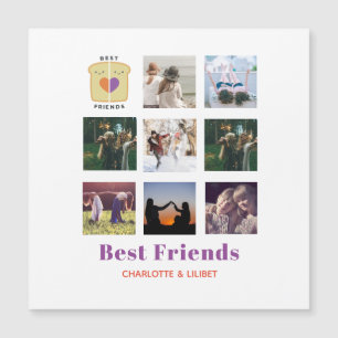 BFF Foto-Collage-Geschenk Erdnussbutter-Marmeladen Magnetkarte