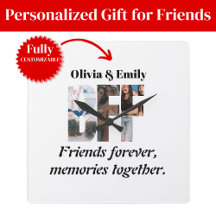 BFF-Foto-Wanduhr – Personalisiertes Geschenk