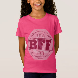 BFF Freundschaft - individuelle Namen - Kleidung T-Shirt