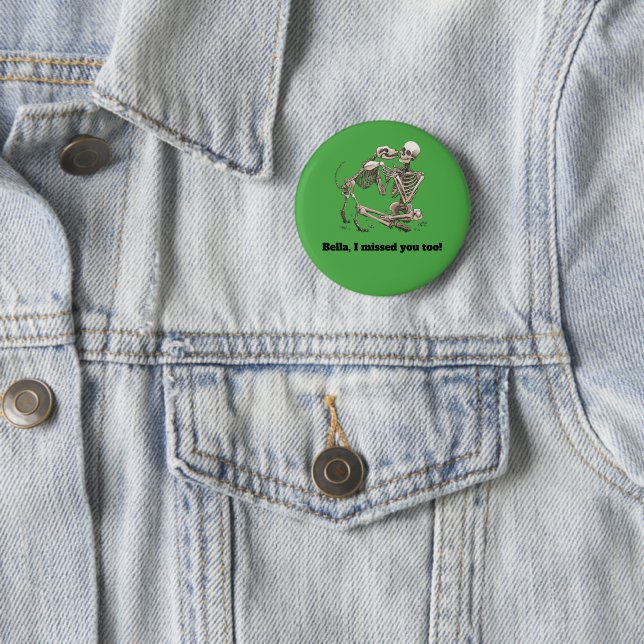 BFF personalisierbares Hundedenkmal Button (Beispiel)