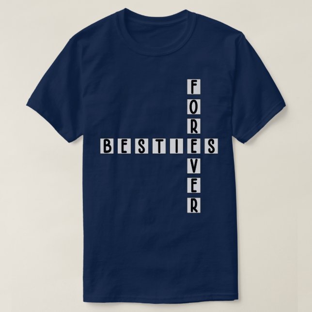 BFF Puzzle & Crossword Fun Besties Forever T-Shirt (Design vorne)