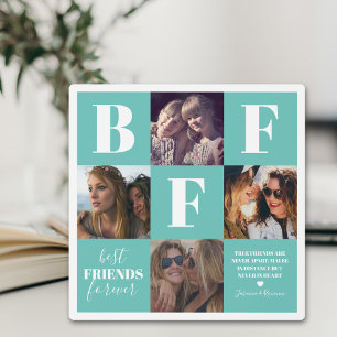 BFF Türkis Beste Freundinnen Foto Collage Fotoplatte