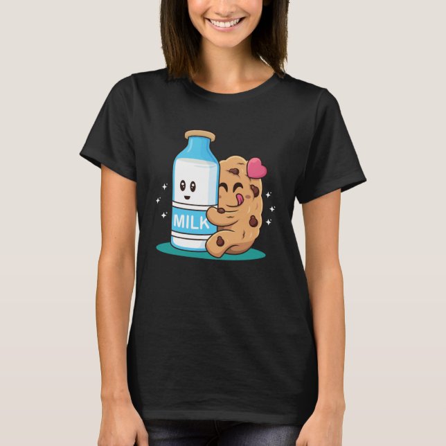 BFFL Best Friend 4 Life Biscuit Hugging Milk Love  T-Shirt (Vorderseite)
