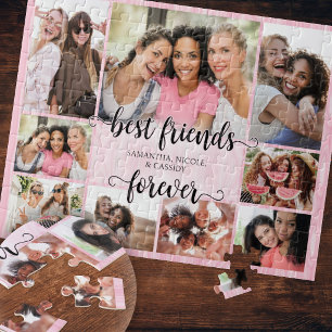 BFFs Rosa Freundschaft Mädchen Foto Collage