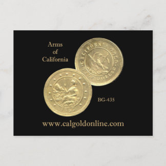 BG-435 Carte postale "Armoiries de Californie"