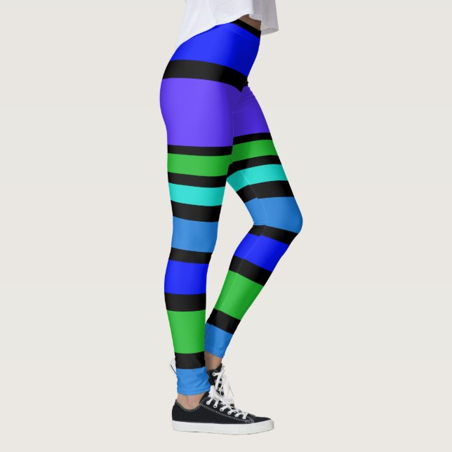 BG Streifen Muster IV + Hintergrund Leggings (Rechts)