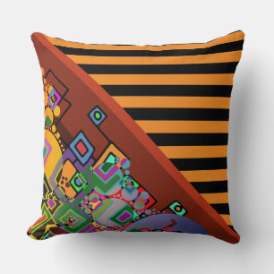 BG Stripes Muster schwarz / abstrakte Kunst Kissen