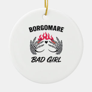 Bgm Bad Girl II - Skeletton Herz Hände Keramik Ornament