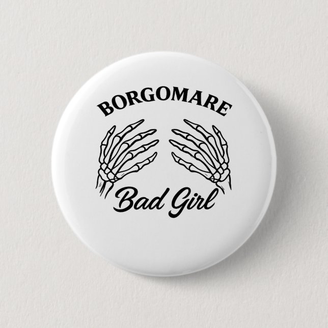 Bgm Bad Girl - Skeletton Herz Hände Button (Vorderseite)