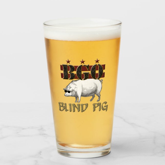 BGO Blindes Schweinebrallglas Glas (Vorne (Gefüllt))