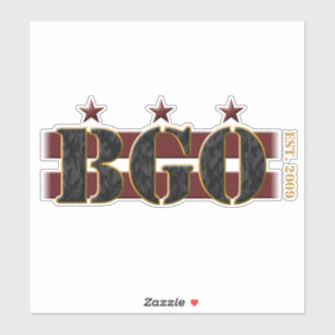 BGO Logo Vinyl Sticker (8" x 8" transparent)