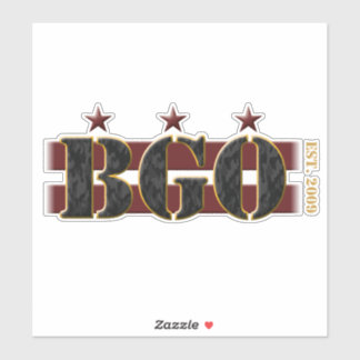 BGO Logo Vinyl Sticker (8" x 8" transparent)