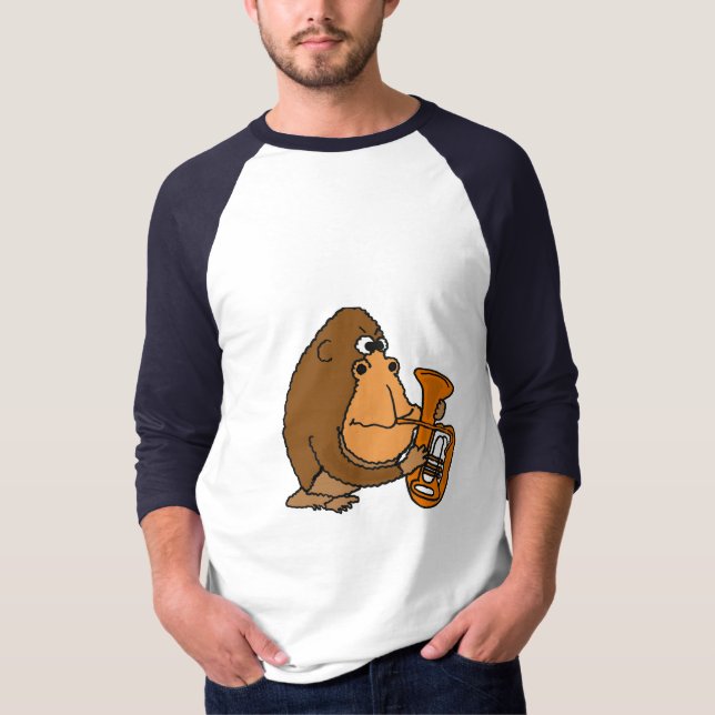 BH, lustiger Gorilla, der das Saxophone-Shirt T-Shirt (Vorderseite)