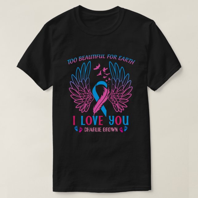 BH Personalisiert zu schön für die Erderschwangers T-Shirt (Design vorne)