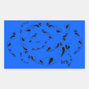 BH! RECHTECKIGER AUFKLEBER