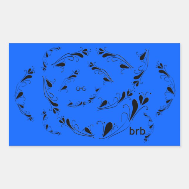 BH! RECHTECKIGER AUFKLEBER (Vorderseite)