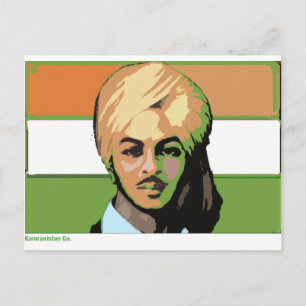 Bhagat Singh: Ein revolutionärer Held Postkarte