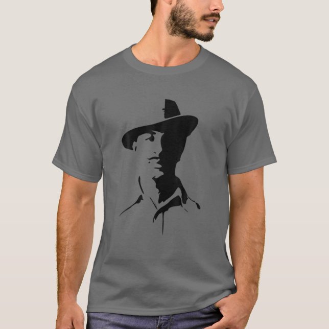 Bhagat Singh Punjabi Sikh King Quality T-Shirt (Vorderseite)