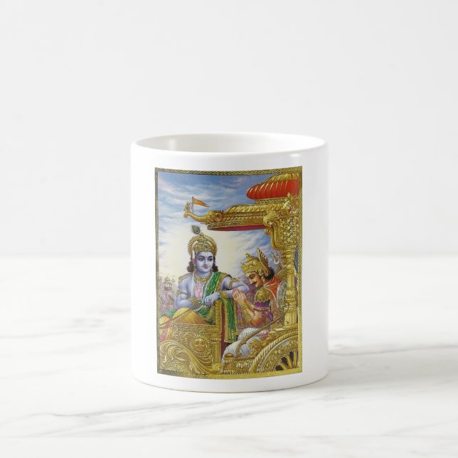 Bhagavad Gita - Krishna Arjuna Tasse (Mittel)